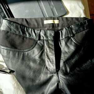 My tribe leather front pants XS